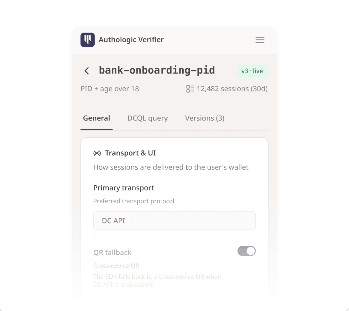 Playground manage setup screen